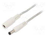 Cable; 2x0.5mm2; DC 5,5/2,1 plug,DC 5,5/2,1 socket; straight BQ CABLE