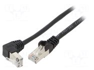 Patch cord; F/UTP; Cat: 5e; RJ45 plug,RJ45 down angled plug; CCA GOOBAY