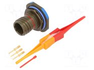 Connector: military; socket; male; PIN: 3; straight; crimped; 7.5A AMPHENOL AIR