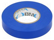 Tape: electrical insulating; W: 15mm; L: 25m; Thk: 0.15mm; blue; 200% BM GROUP