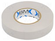 Tape: electrical insulating; W: 15mm; L: 25m; Thk: 0.15mm; grey; 200% BM GROUP