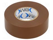 Tape: electrical insulating; W: 25mm; L: 25m; Thk: 0.15mm; brown BM GROUP