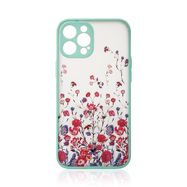 Design Case for iPhone 12 flower case light blue, Hurtel