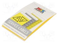 Safety sign; self-adhesive folie; W: 40mm; H: 79mm; yellow PARTEX