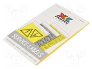 Safety sign; self-adhesive folie; W: 26.3mm; H: 120mm; yellow PARTEX