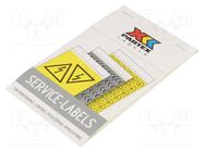 Safety sign; self-adhesive folie; W: 78mm; H: 108mm; white PARTEX