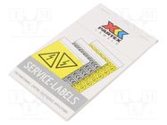 Safety sign; self-adhesive folie; W: 26.3mm; H: 120mm; white PARTEX