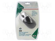 Optical mouse; black; Jack 2,5mm,USB A; wired; 1.5m; No.of butt: 3 GEMBIRD
