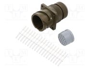 Connector: military; socket; male; PIN: 19; size 20; VG95234; olive AMPHENOL AIR