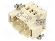 Connector: HDC; contact insert; male; 16A; 400V; Han® High Temp HARTING