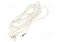 Cable; 3x1.5mm2; CEE 7/7 (E/F) plug angled,wires,SCHUKO plug PLASTROL