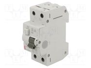 RCBO breaker; Inom: 13A; Ires: 30mA; Poles: 2; 230/400VAC; IP20; KZS ETI POLAM