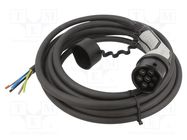 Cable: eMobility; 1x0.5mm2,5x6mm2; 480V; 26.6kW; IP44; 7m; 32A PHOENIX CONTACT