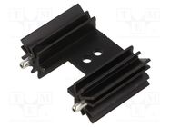 Heatsink: extruded; grilled; black; L: 25.4mm; W: 35mm; H: 12.7mm SEIFERT ELECTRONIC
