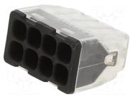 Quick splice; 24A; 450V; spring clamp; black; polycarbonate; 11mm SIMET