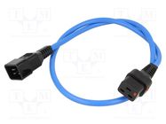 Cable; IEC C19 female,IEC C20 male; 2m; with IEC LOCK locking SCHAFFNER
