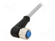 Cable: for sensors/automation; M12; PIN: 5; angled; 5m; plug; 125VAC SICK