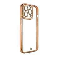 Fashion Case Case for Samsung Galaxy A12 5G Gold Frame Gel Cover Gold, Hurtel