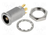 Connector: TRIAX; 00; socket; female; soldering; 4A; 1.1÷3.5mm; 50Ω LEMO