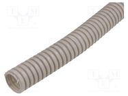 Protective tube; Size: 25; PVC; grey; L: 25m; 320N; Øint: 19mm PAWBOL