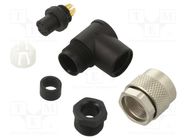 Connector: M9; plug; female; Plating: gold-plated; 125V; IP67; PIN: 7 BINDER