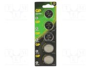 Battery: lithium; CR2450,coin; 3V; 610mAh; non-rechargeable; 5pcs. GP
