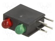 LED; in housing; 2.9mm; No.of diodes: 2; red,green; 10mA; 50° LUMEX