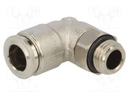 Push-in fitting; angled; -0.99÷20bar; nickel plated brass AIGNEP