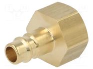 Quick connection coupling; 0÷35bar; brass; 35mm; 1000l/min PNEUMAT