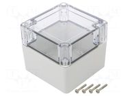 Enclosure: multipurpose; X: 90mm; Y: 90mm; Z: 75mm; ZP; ABS; IP67 KRADEX