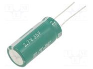 Supercapacitor; THT; 35F; 2.7VDC; -10÷30%; Body dim: Ø16x38mm; 24mΩ EATON ELECTRONICS