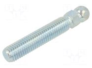 Pin; M14; steel; Ø: 15mm; Plating: zinc; Thread len: 66mm FATH
