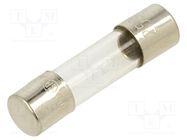 Fuse: fuse; quick blow; 125mA; 250VAC; glass; 5x20mm; bulk OPTIFUSE