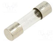 Fuse: fuse; quick blow; 5A; 250VAC; glass; 5x20mm; brass; bulk OPTIFUSE