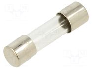 Fuse: fuse; 8A; 250VAC; quick blow; glass; 5x20mm; brass; bulk OPTIFUSE