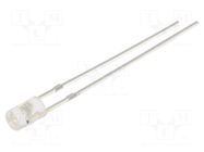LED; blue; 3mm; 330÷500mcd; 140°; Front: flat; 5VDC; No.of term: 2 OPTOSUPPLY