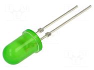 LED; bluish green; 5mm; 6600÷8000mcd; 30°; Front: convex; -30÷85°C OPTOSUPPLY