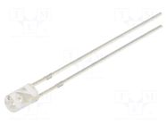 LED; green; 3mm; 1560÷2180mcd; 140°; Front: flat; 5VDC; No.of term: 2 OPTOSUPPLY