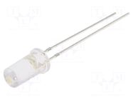 LED; white cold; 5mm; 1120÷1560mcd; 100°; Front: flat; 2.7÷3.4VDC OPTOSUPPLY