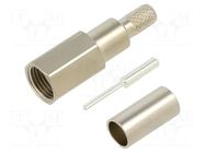 Connector: FME; plug; male; straight; RG58C/U; crimped; for cable TELEGÄRTNER