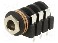 Connector: Jack 6,3mm; socket; stereo,with on/off switch; ways: 3 REAN