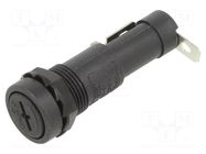 Fuse holder; 6.3x32mm; 15A; 250VAC; on panel; UL94V-0; PBT OPTIFUSE
