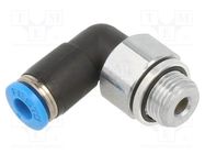 Push-in fitting; threaded,angled 90°; -0.95÷6bar; Thread: G 1/8" 