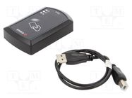 RFID reader; 5V; MIFARE; USB; Range: 100mm; 91.3x57.5x22mm; ABS INVEO