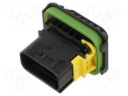 Connector: automotive; socket; male; PIN: 12; Type: w/o contacts 