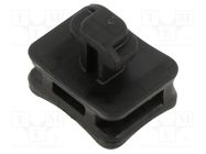 Holder; push-in; black; Tie width: max.7.6mm; cable ties HELLERMANNTYTON