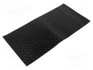 Self-adhesive foot; Ø: 12.7mm; H: 1.5mm; black; polyurethane KEYSTONE