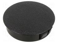Stopper; H: 11.5mm; Wall thick: 0.8÷1.6mm; black; polyamide KEYSTONE