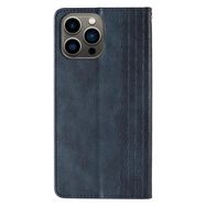 Magnet Strap Case Case for iPhone 14 Pro Max Flip Wallet Mini Lanyard Stand Blue, Hurtel