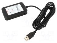 RFID reader; 4.3÷5.5V; USB; antenna; Range: 100mm; 88x56x18.5mm ELATEC